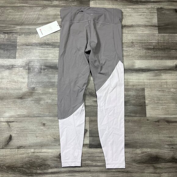 Lululemon Athletic Speed Wunder Tight Yoga Pants Asym Moon Chrome NWT Sz 10 - Picture 2 of 6